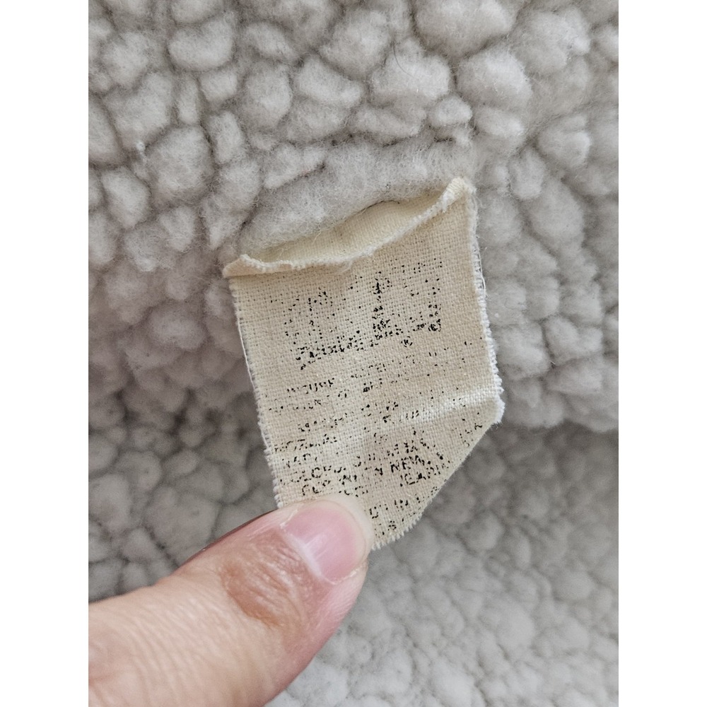 Vtg Levi's Light Wash Denim Sherpa Super Distressed Thrashed Grunge Jacket L - Picture 9 of 16